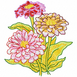Flowers And Tree Embroidery Design 6 Flowers And Tree Embroidery Design 6